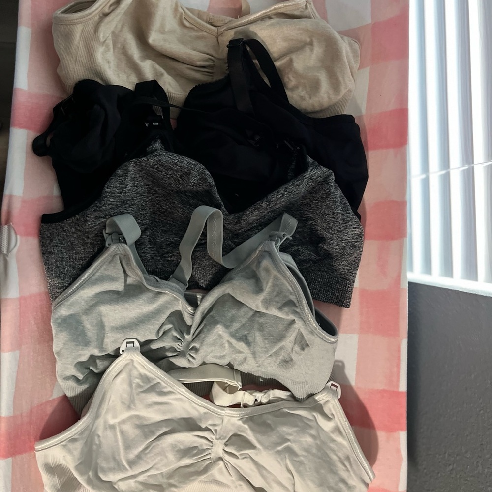 Set of 5 Large nursing bras
